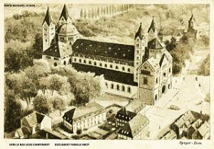 149  SPEYER cantonnement 200m cathedrale  vers bas carte